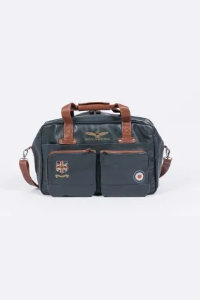 Sac de voyage en cuir Royal Air Force Dahl bleu marine Homme
