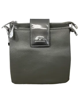 Sac à main bandoulière avec plaque logo Manoccio