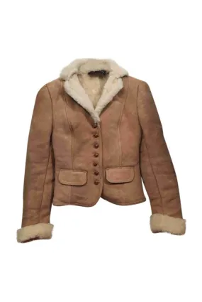 Veste en peau lainée